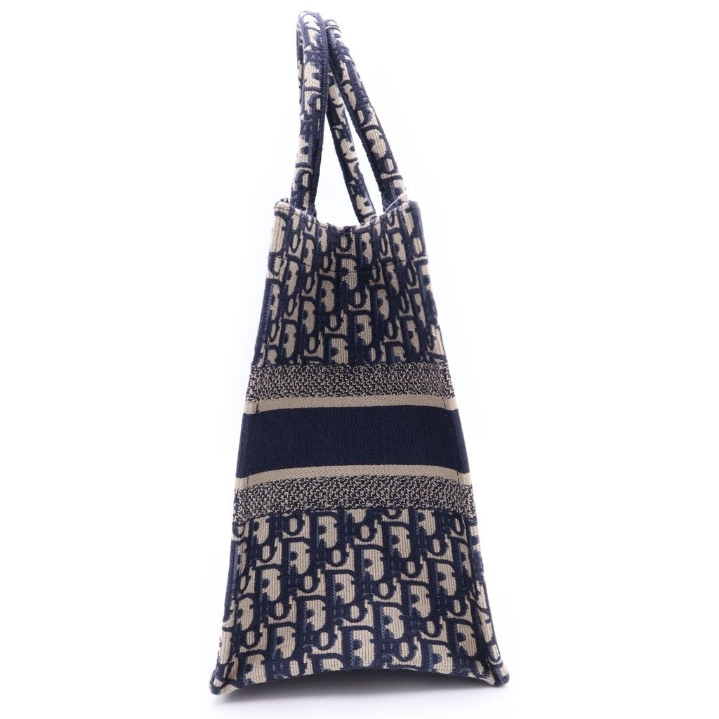 Dior Book Tote Oblique Canvas Navy Initial YM — view 3