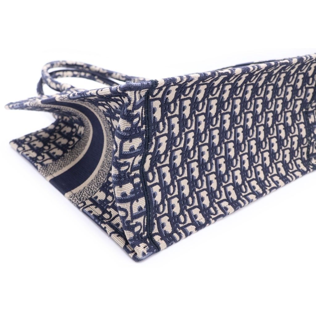 Dior Book Tote Oblique Canvas Navy Initial YM — view 6