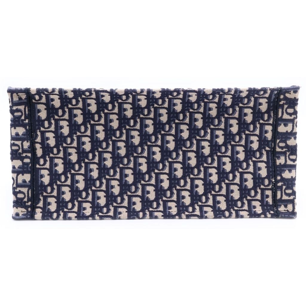 Dior Book Tote Oblique Canvas Navy Initial YM — view 4