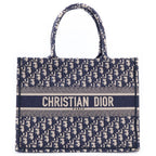 Dior Book Tote Oblique Canvas Navy Initial YM