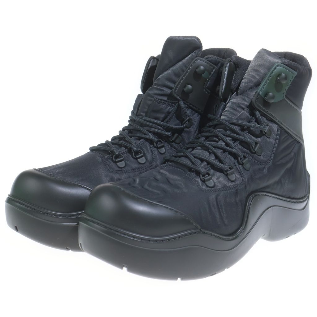 Bottega Veneta Puddle Ankle Boot Bomber Paddle Boots High Cut Black — view 2