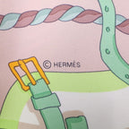 Hermes Carre 90 Ronds de Marche Allover Print Silk Scarf Beige Khaki — view 4