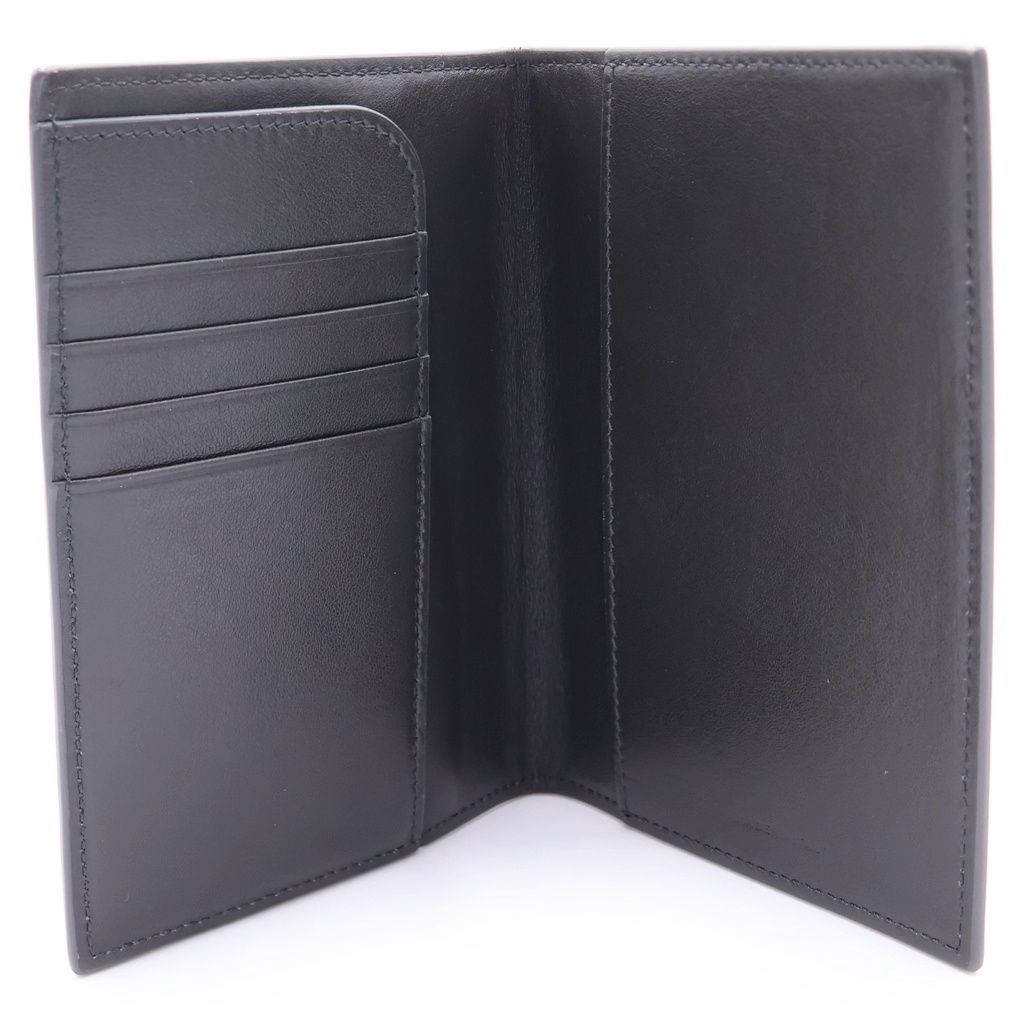 Celine Front Logo Leather Passport Case Gray — view 4