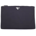 Prada Tessuto Nero Nylon Clutch Pouch Black