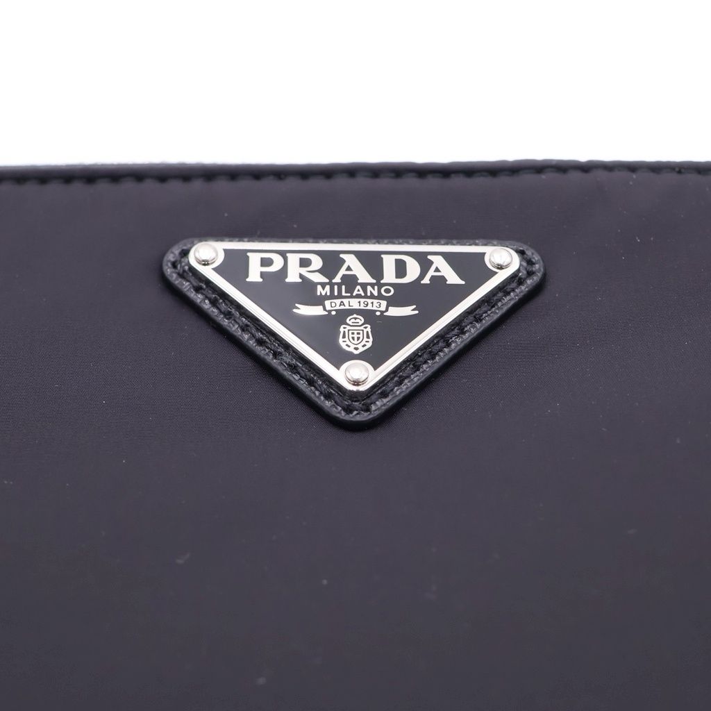 Prada Tessuto Nero Nylon Clutch Pouch Black — view 6