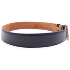 Fendi FF Big Logo Buckle Leather Belt Black — view 3