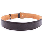 Gucci Interlocking GG Buckle Leather Striped Belt — view 2