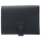 Hermes Bearn Compact Epsom Gold Bifold Wallet Black — view 2