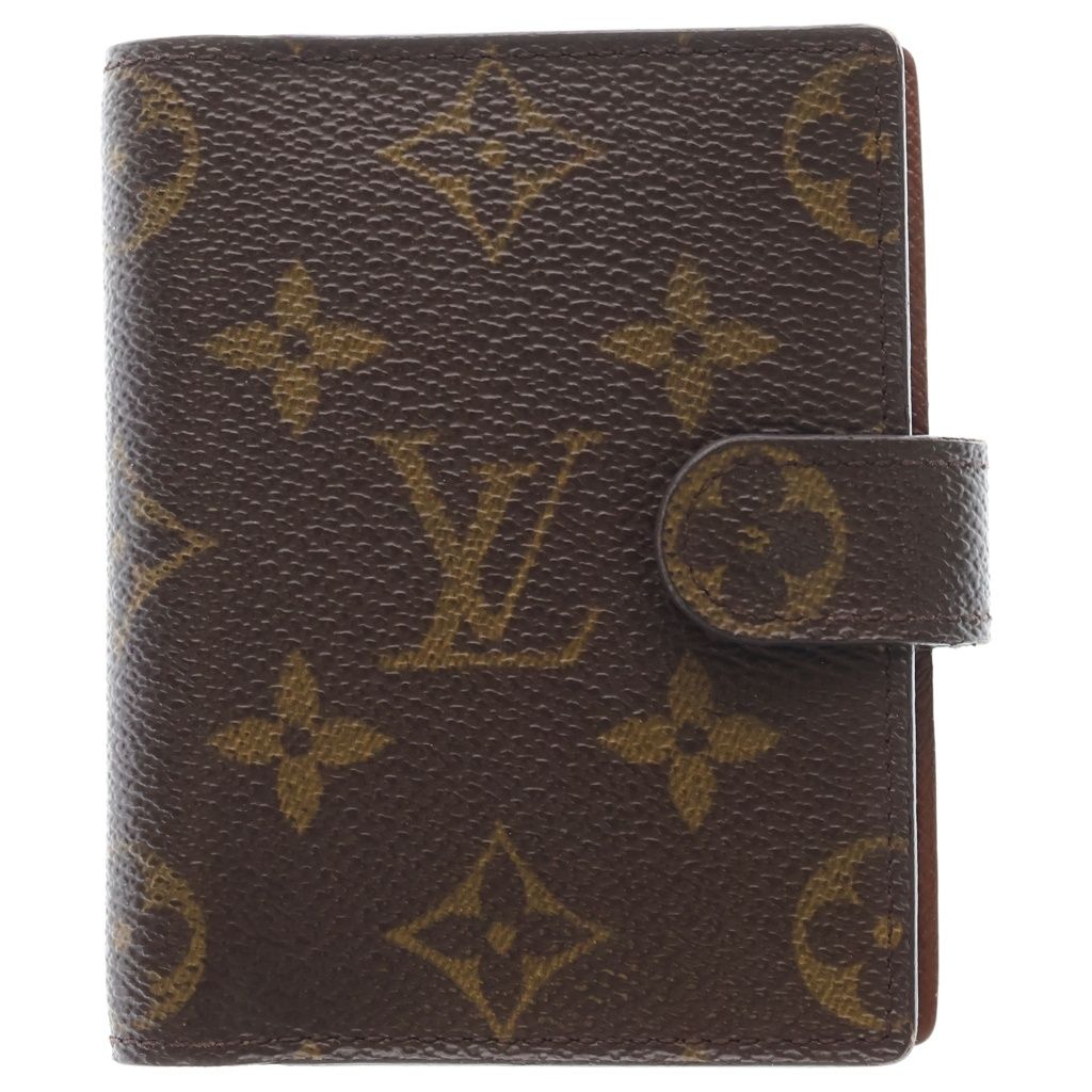 Louis Vuitton Monogram Agenda Mini Leather Notebook Cover Card Case Brown