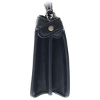 Fendi Peekaboo Eyec Cross 2-Way Shoulder Bag Black Leather Silver — view 3