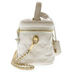Louis Vuitton Monogram Vanity PM Shoulder Bag Chain White Lambskin Gold — view 3