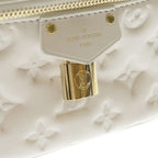 Louis Vuitton Monogram Vanity PM Shoulder Bag Chain White Lambskin Gold — view 6