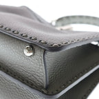 Fendi Peekaboo Icy Small 2-Way Shoulder Bag Gray Leather Silver — view 5