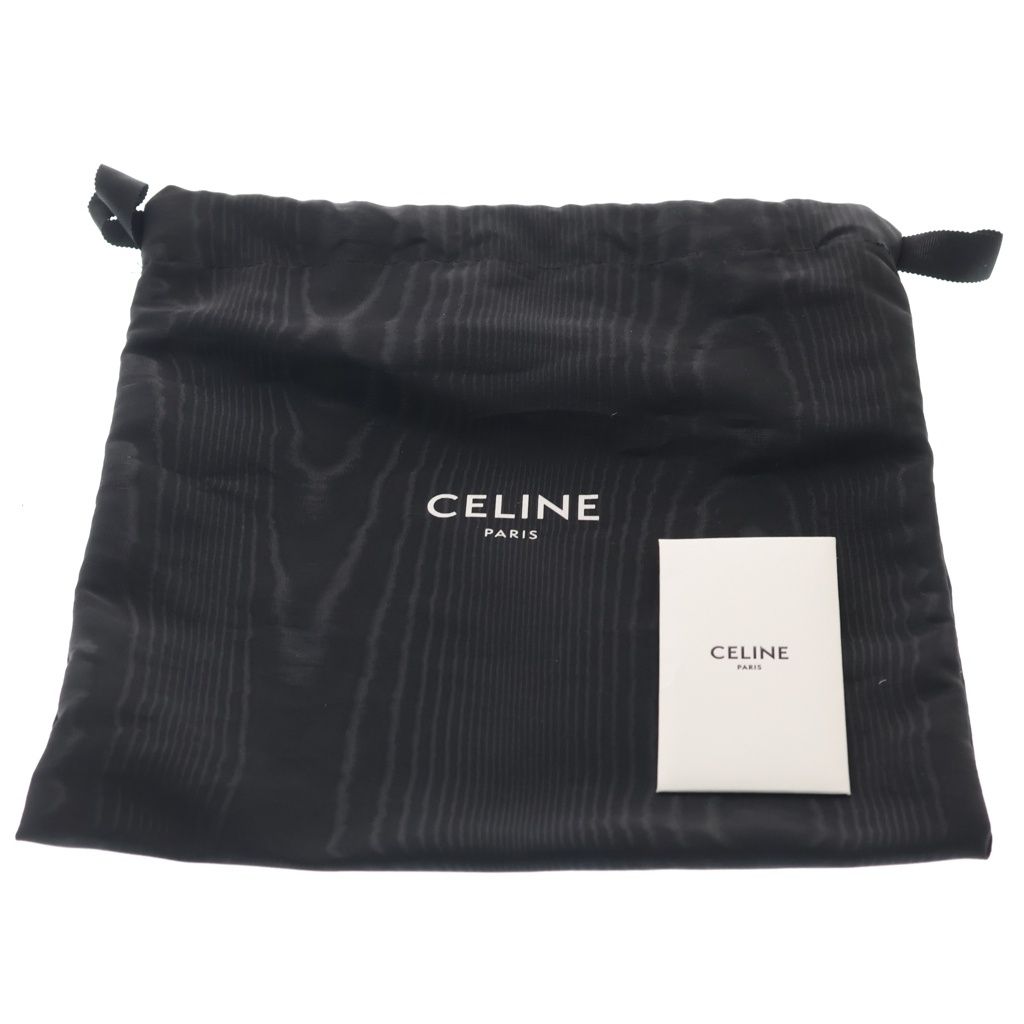 Celine Teen Triomphe Shoulder Bag Black Shiny Calfskin Gold — view 8