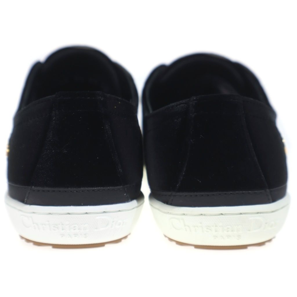 Dior Lucky Sneakers Black White Velour — view 3