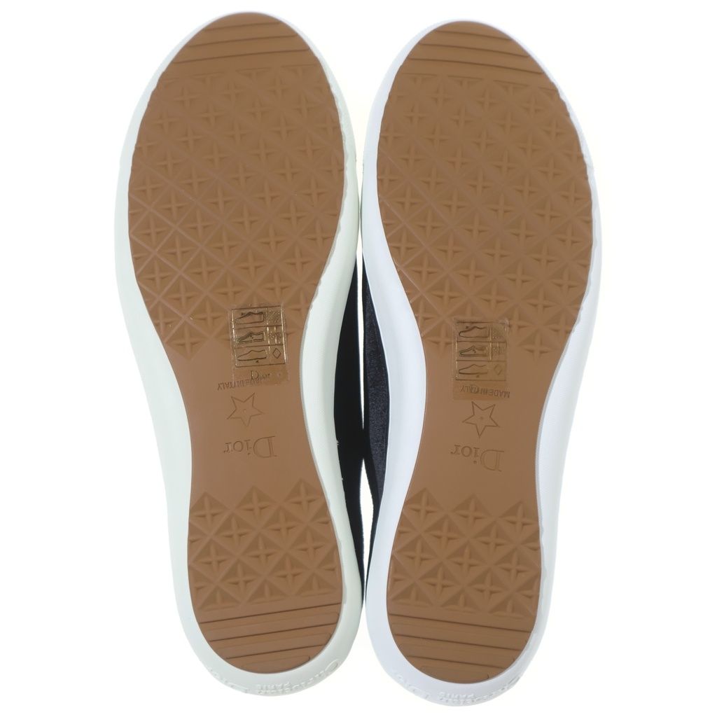 Dior Lucky Sneakers Black White Velour — view 5