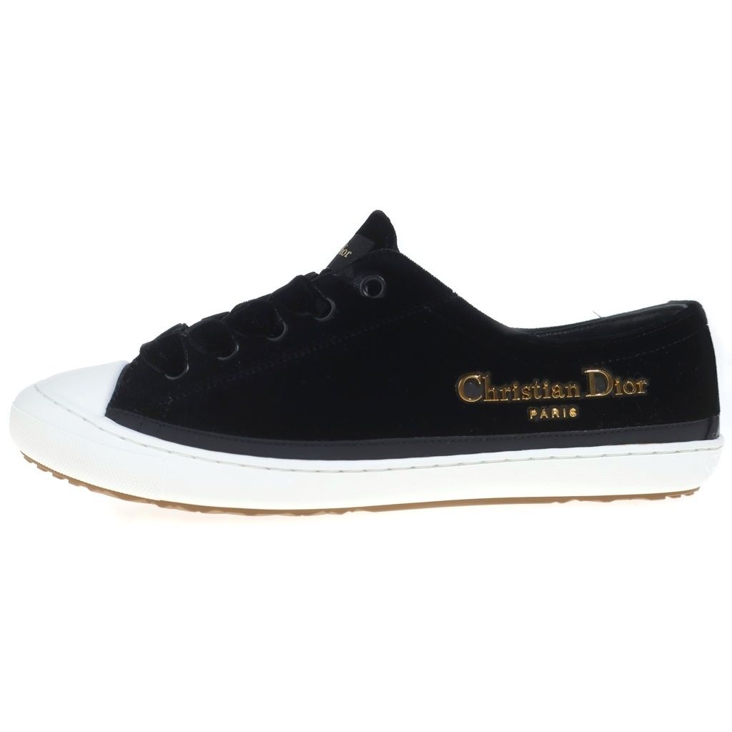 Dior Lucky Sneakers Black White Velour