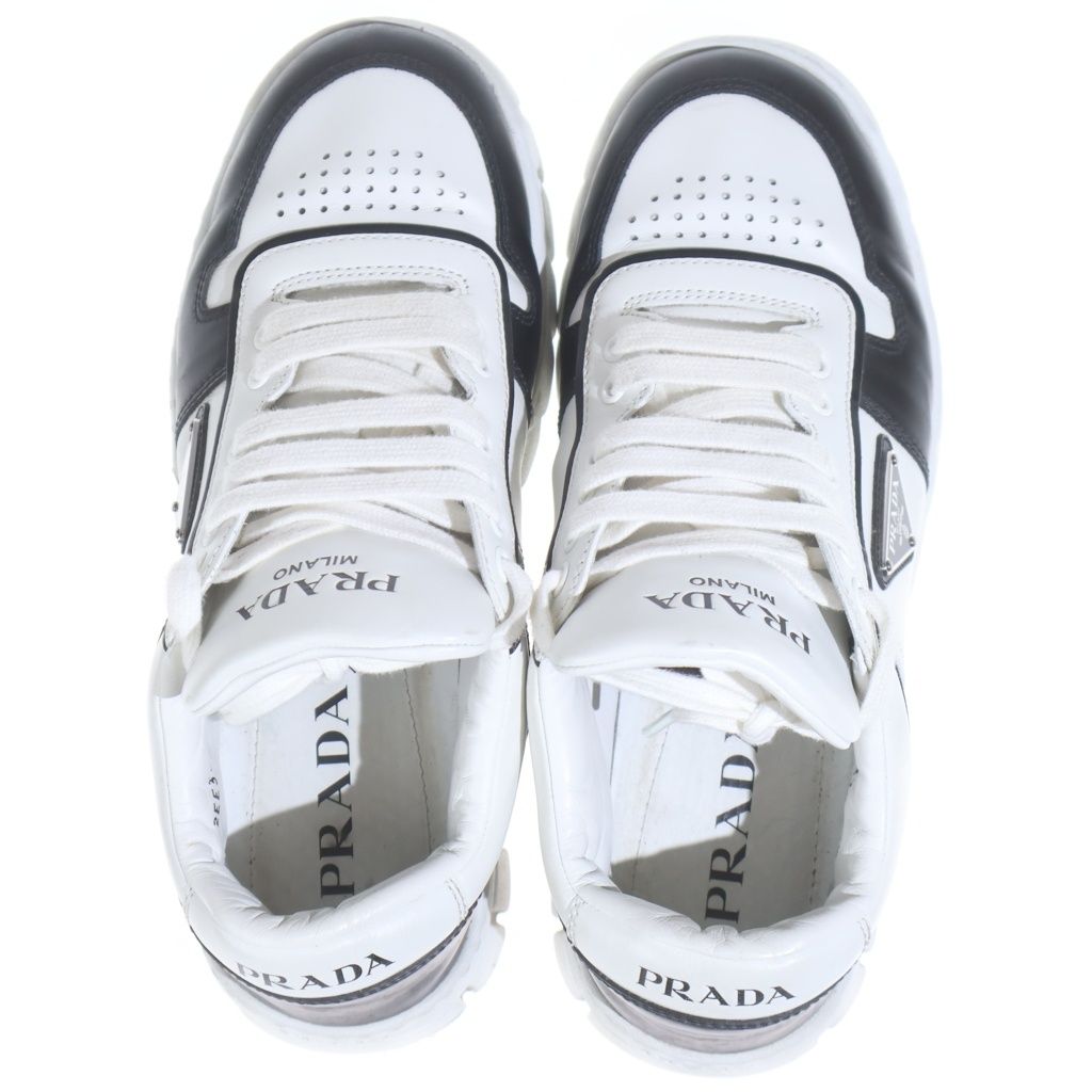 Prada Low Cut Sneakers Black White — view 4