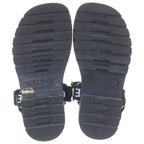 Celine Leo Strappy Sandals Logo Strap Black — view 5