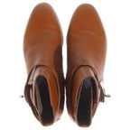 Hermes Kelly Neo Leather Short Boots Shoes Silver Brown — view 4