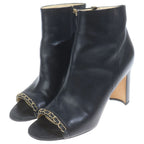 Chanel Black Cles the Open Toe Wedge Boots — view 2
