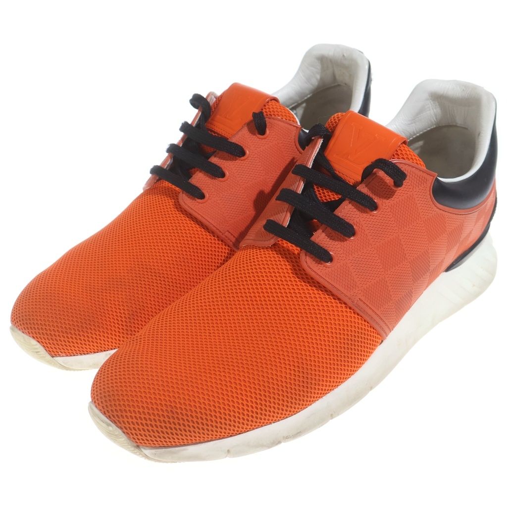 Louis Vuitton Damier Low Cut Sneakers Running Shoes Mesh Orange — view 2