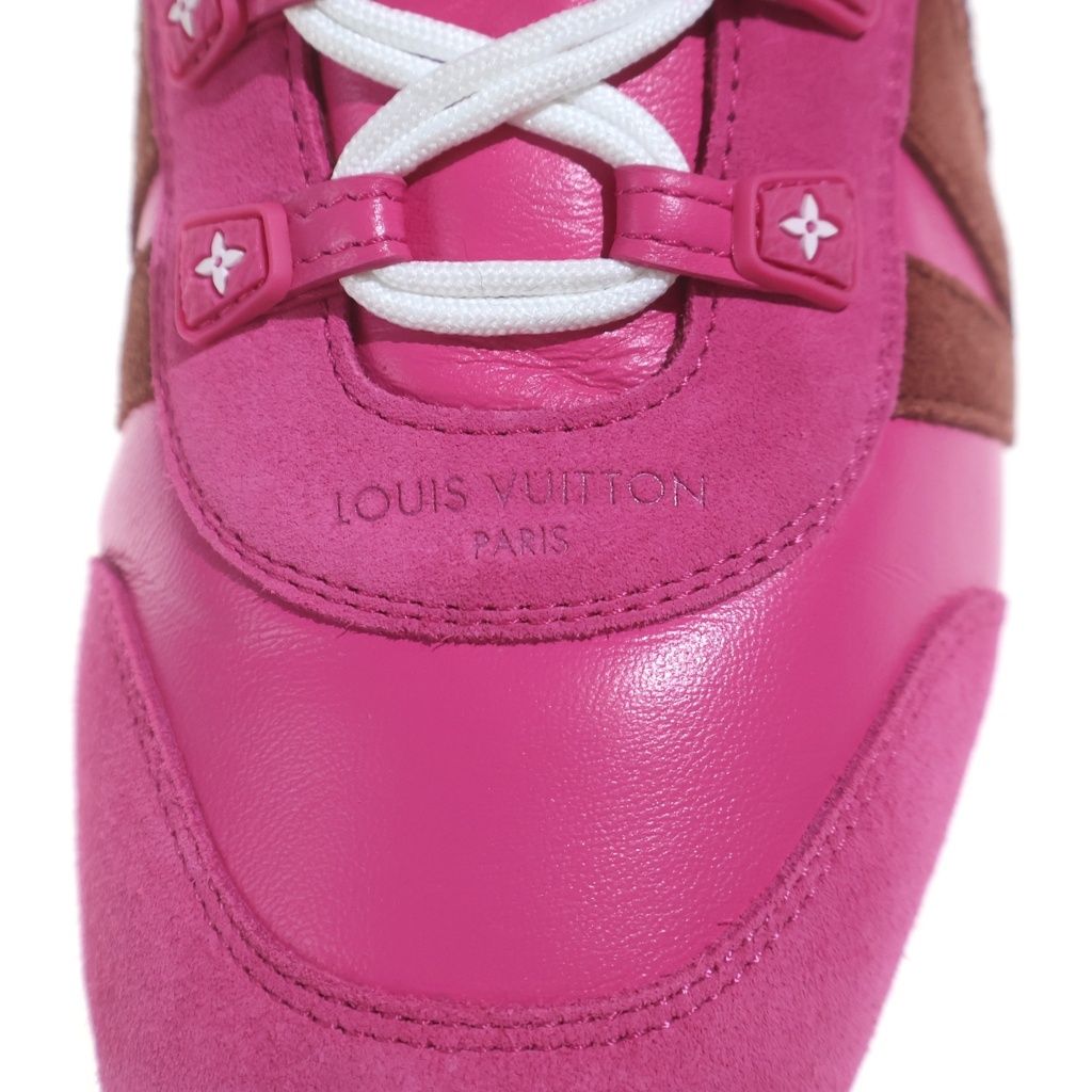 Louis Vuitton LV Sneakers Pink Leather Lace — view 6