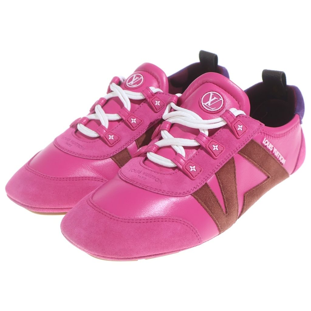 Louis Vuitton LV Sneakers Pink Leather Lace — view 2