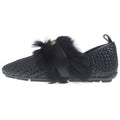 Louis Vuitton Haven Flat Mule Shoes Calf Leather Metal Parts Black