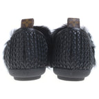 Louis Vuitton Haven Flat Mule Shoes Calf Leather Metal Parts Black — view 3