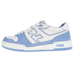 Fendi Logo Low Cut Sneakers White Blue 6