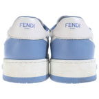 Fendi Logo Low Cut Sneakers White Blue 6 — view 3