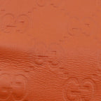 Gucci GG Embossed Leather Orange Chain Wallet Shoulder — view 7