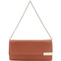 Gucci GG Embossed Leather Orange Chain Wallet Shoulder