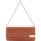 Gucci GG Embossed Leather Orange Chain Wallet Shoulder