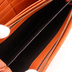 Gucci GG Embossed Leather Orange Chain Wallet Shoulder — view 6