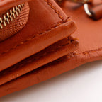 Gucci GG Embossed Leather Orange Chain Wallet Shoulder — view 8