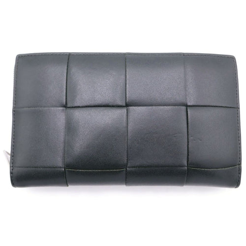 Bottega Veneta Cassette Zip Around Wallet Leather Dark Green