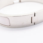 Hermes Bangle Clic Clac PM Metal Silver Pink Bracelet — view 7