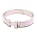 Hermes Bangle Clic Clac PM Metal Silver Pink Bracelet