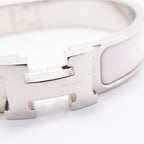 Hermes Bangle Clic Clac PM Metal Silver Pink Bracelet — view 9