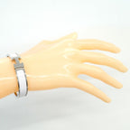 Hermes Bangle Clic Clac PM Metal Silver Pink Bracelet — view 6