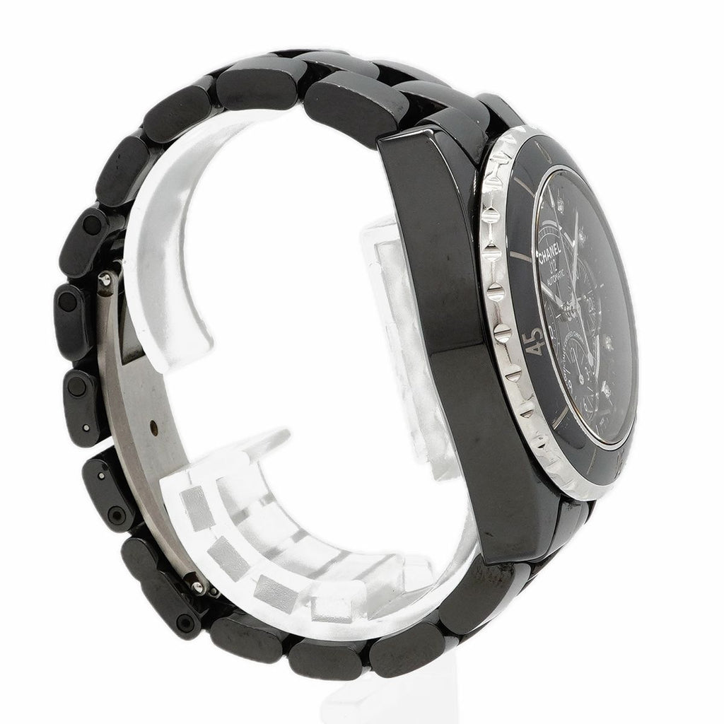 Chanel Diamond Black Dial Watch — view 3