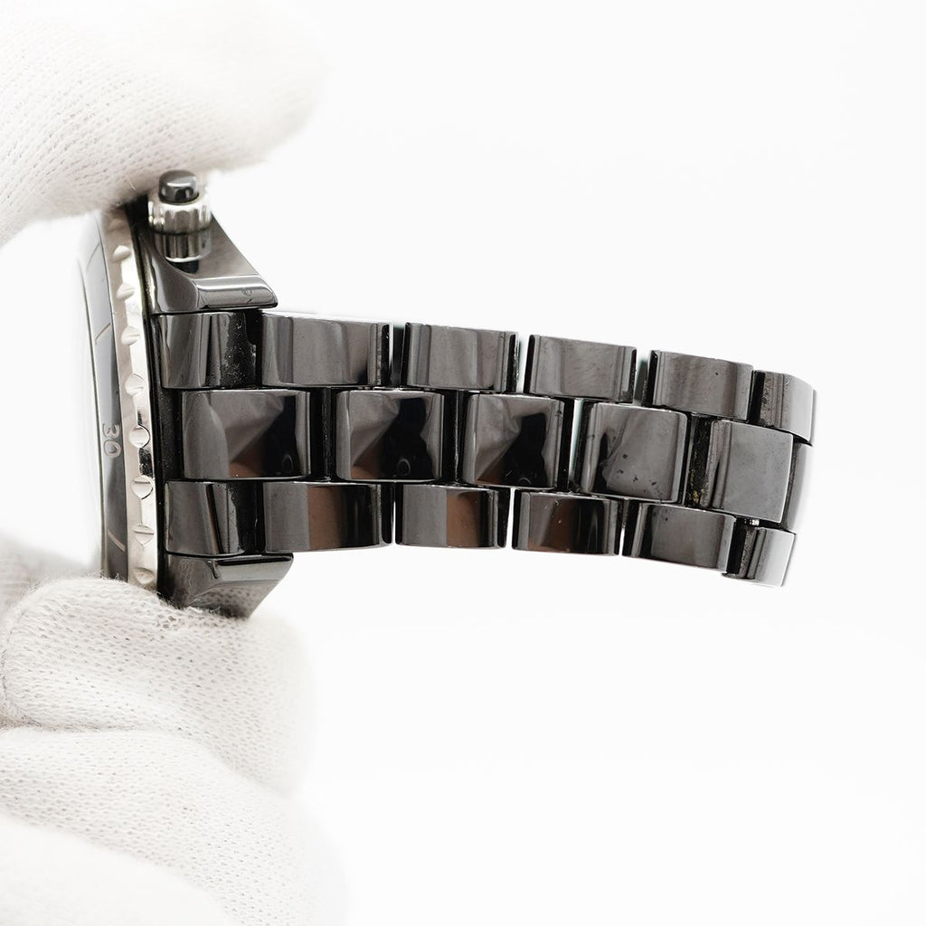 Chanel Diamond Black Dial Watch — view 6