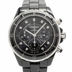 Chanel Diamond Black Dial Watch