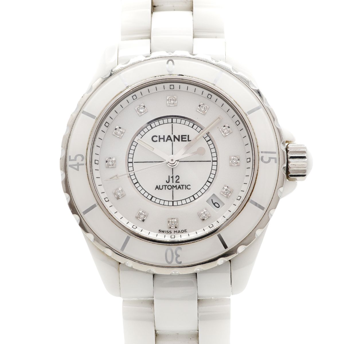 Chanel Diamond White Dial Watch