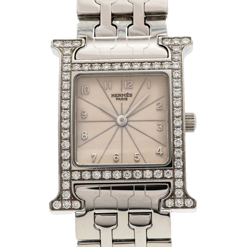 Hermes Watch Diamond Ivory Dial