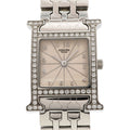 Hermes Watch Diamond Ivory Dial