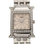 Hermes Watch Diamond Ivory Dial