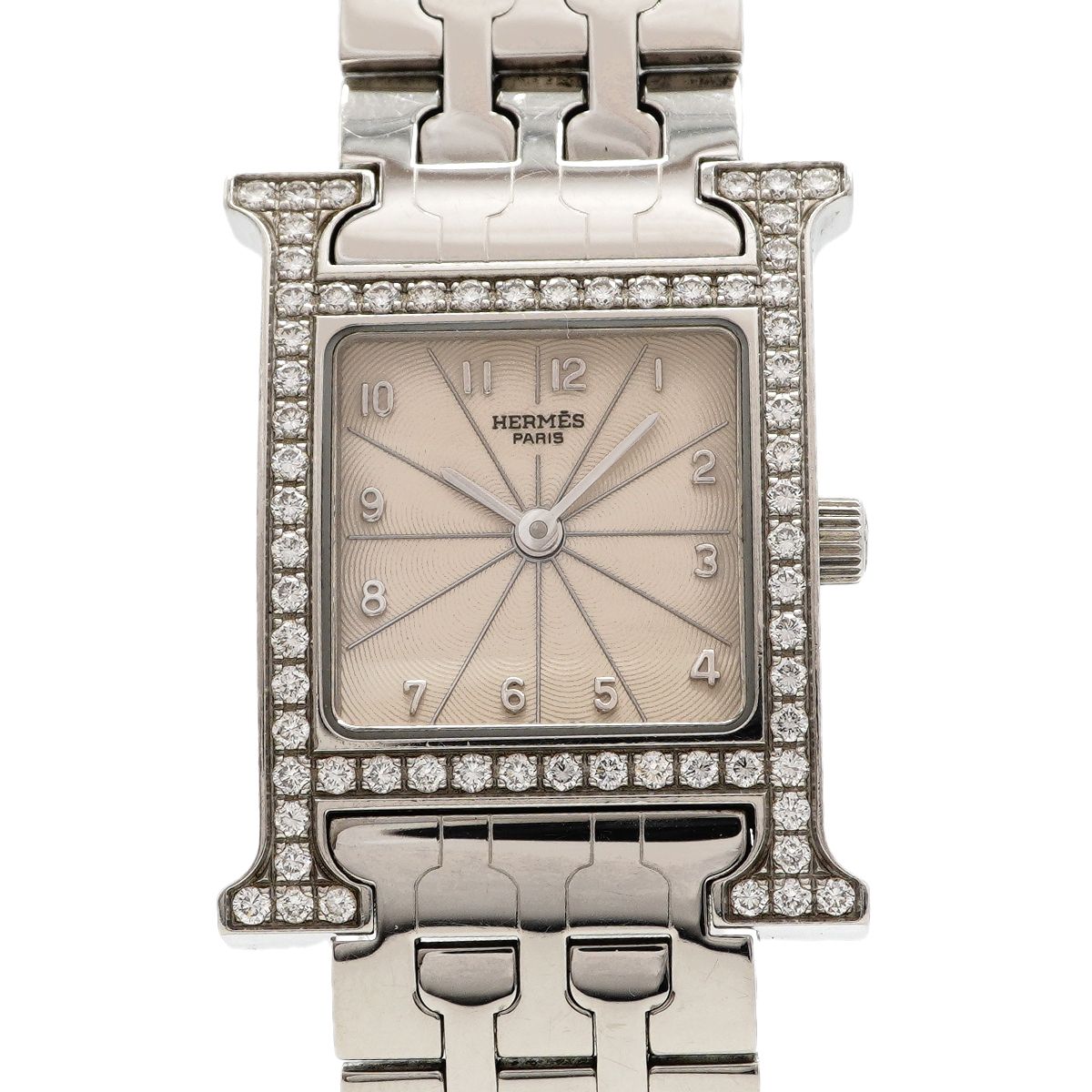 Hermes Watch Diamond Ivory Dial